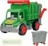 Wader Auto funkční Gigant popeláři 65cm zelený set s kontejnerem plast
