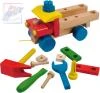 Woody DŘEVO Auto montážní tahací dřevěné k sestavení set se 3 nástroji