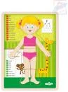 Woody DŘEVO Puzzle holka naučná skládačka set 13 dílků s podložkou Woody DŘEVO Puzzle holka naučná skládačka set 13 dílků s podložkou