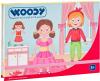 Woody DŘEVO Puzzle skládačka magnetické tvary 39ks Módní salon