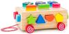 Woody DŘEVO Vozík tahací s vkládacími a navlékacími tvary 3v1 Woody DŘEVO Vozík tahací s vkládacími a navlékacími tvary 3v1