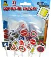 Značky dopravní City Collection set 21ks na kartě plast Značky dopravní City Collection set 21ks na kartě plast