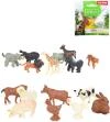 Zvířata 2-3cm plastové figurky mini zvířátka set 8ks sáček 3 druhy