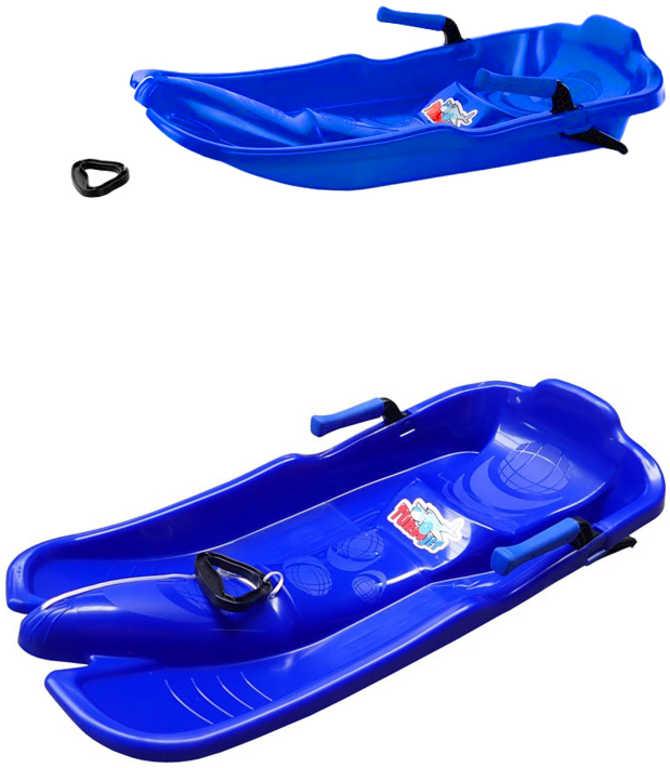Acra PLASTKON Boby dětské TURBOJET 2 brzdy 85x42x19cm Modré na sníh