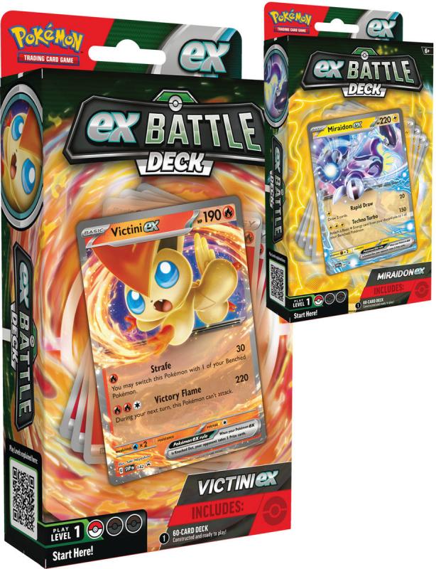 Hra Pokémon TCG: Victini / Miraidon ex Battle Deck 60 karet s doplňky 2 druhy
