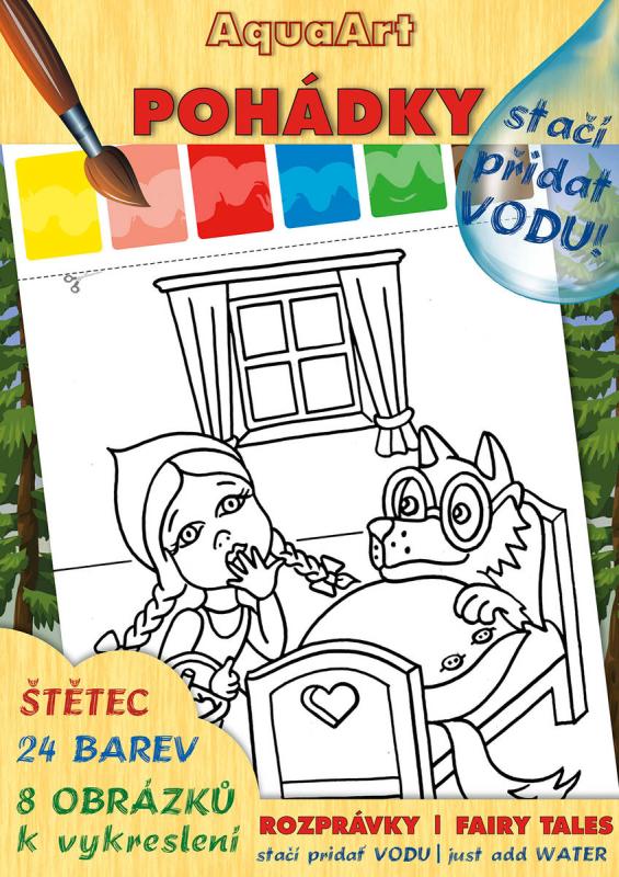 Akim Omalovánky Stačí přidat vodu! Pohádky set s barvami a štětcem