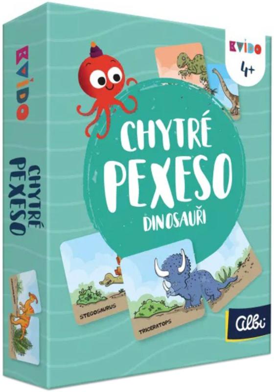 Albi HRA Kvído Chytré pexeso 2 Dinosauři (společenská hra)