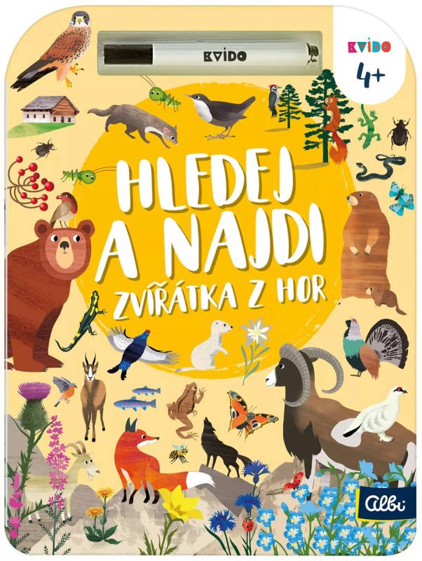 Albi HRA Kvído Hledej a najdi: Zvířátka z hor set s fixem