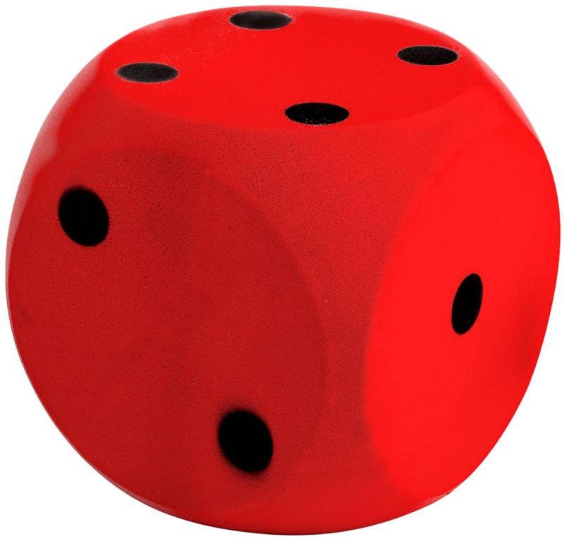 Androni Kostka hrací soft měkká 10cm červená molitanová