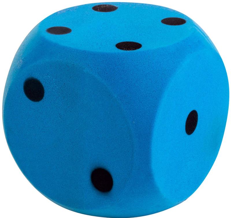 Androni Kostka hrací soft měkká 10cm modrá molitanová