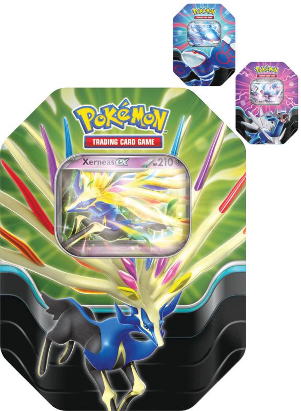 Asmodee Hra Pokémon TCG: Azure Legends Tin 4x booster v kovovém boxu 3 druhy