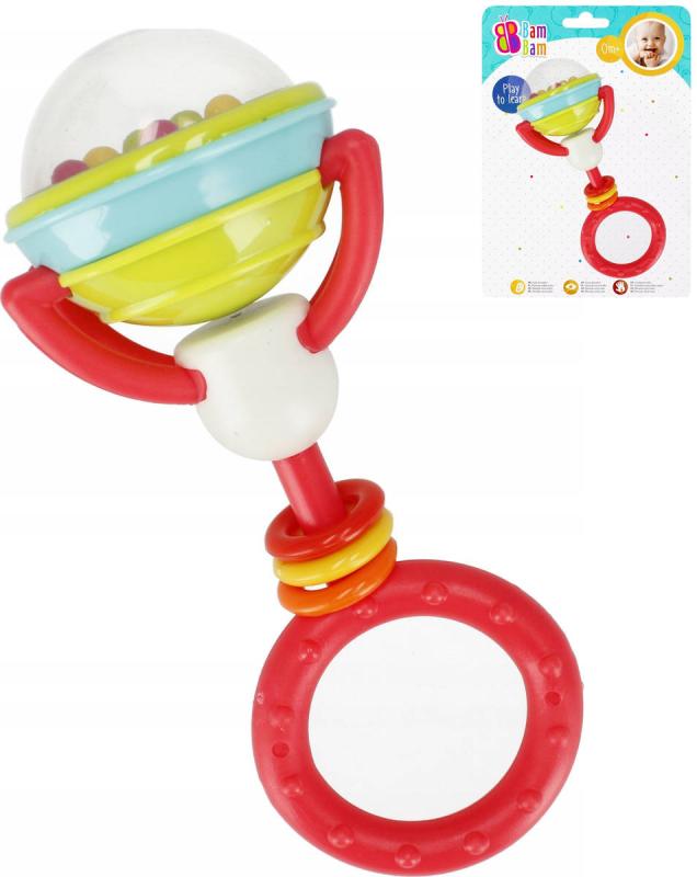 Bam Bam Baby chrastítko lízátko hrkávka pro miminko plast