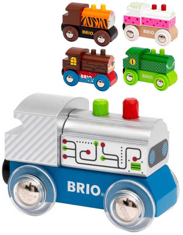 Brio DŘEVO Lokomotiva 5 druhů (dřevěná hračka)