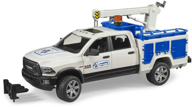 Bruder 02509 Auto RAM 2500 servisní vůz s otočným ramenem a majákem
