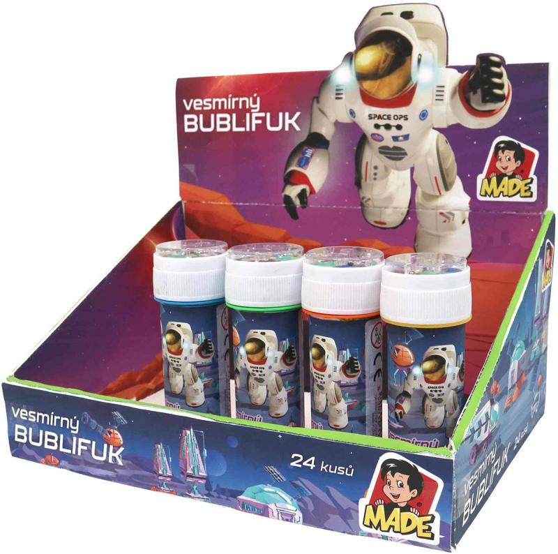 Bublifuk Astronaut 50ml dětský bublifukovač s kuličkovým bludištěm 4 barvy