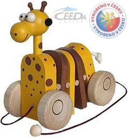 Ceeda DŘEVO Žirafa klapací, tahací (dřevěná hračka)