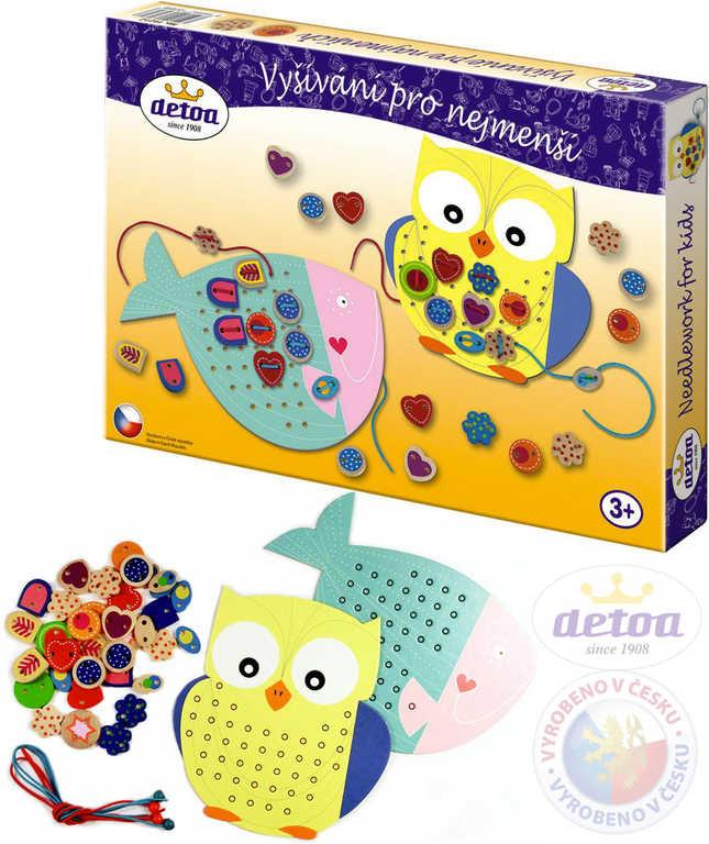 Detoa DŘEVO Vyšívání pro nejmenší kreativní set 41dílků