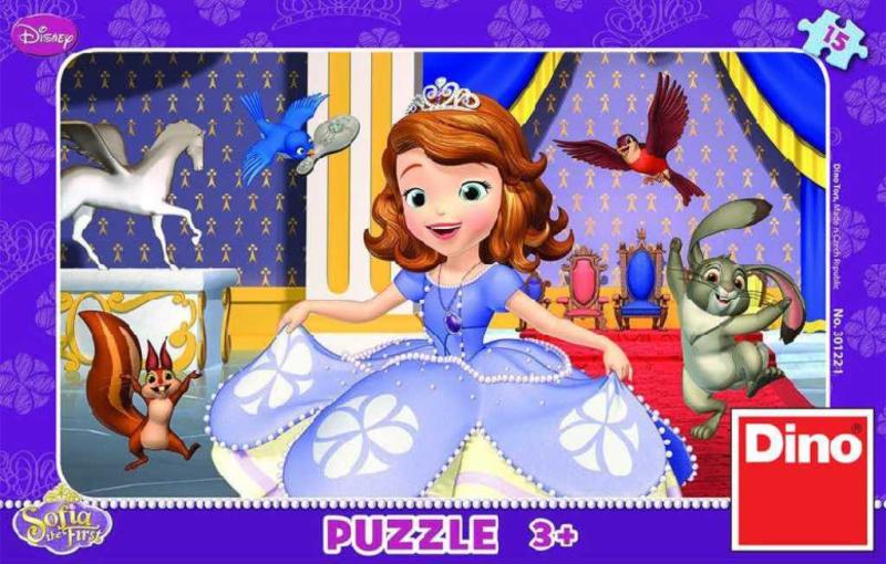 Dino Puzzle Disney Sofia První 15 dílků v krabici 25x14cm
