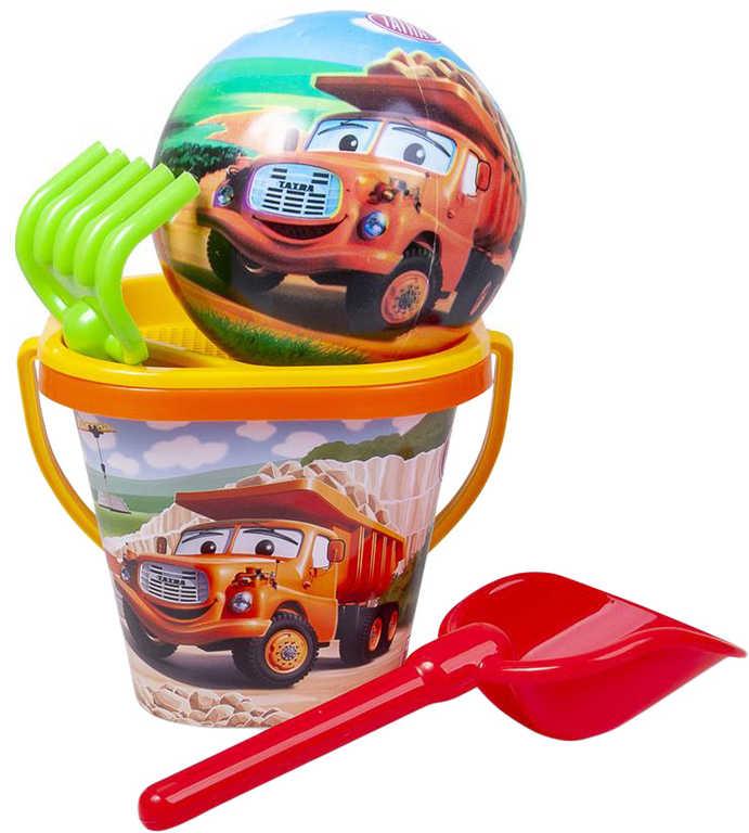 Dino TATRA Baby pískový set kyblík s míčem a nástroji plast