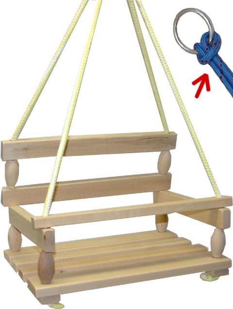 DŘEVO Houpačka dřevěná přírodní UNI 1011 (dřevěná hračka)