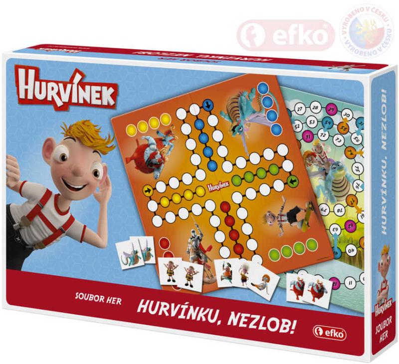 Efko Hurvínku nezlob! Soubor her s pexesem 3v1 (společenská hra)