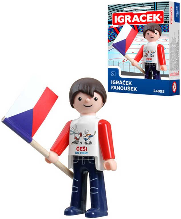 Efko IGRÁČEK Fanoušek hokejový figurka 7,5cm v krabičce (stavebnice)
