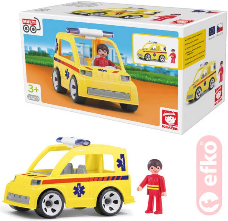 Efko IGRÁČEK MultiGO Ambulance sanitka se zachranářem a doplňky (stavebnice)
