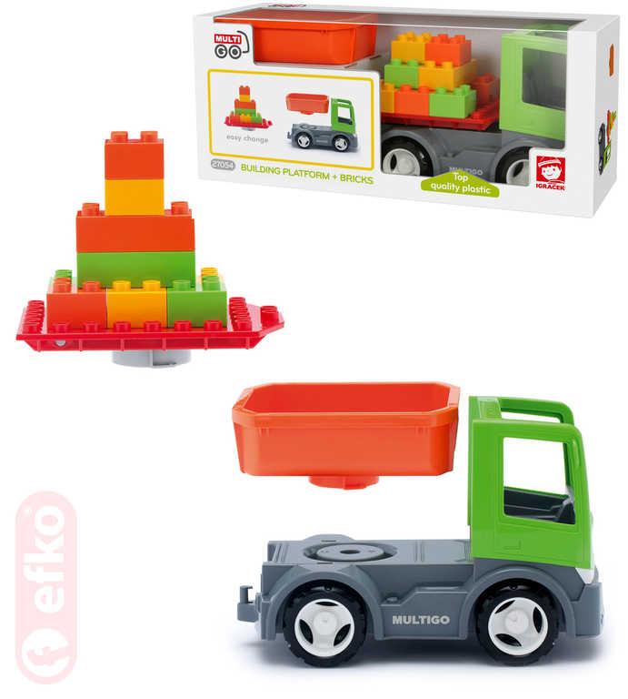 Efko IGRÁČEK MultiGO Auto nákladní set 2 korby + kostky 9ks (stavebnice)
