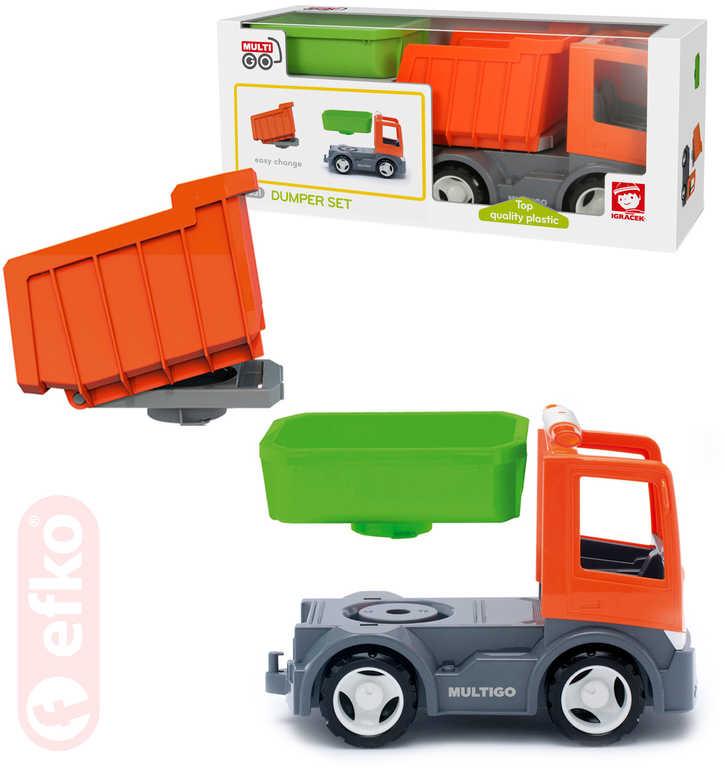 Efko IGRÁČEK MultiGO Auto stavební sklápěčka set se 2 korbami (stavebnice)
