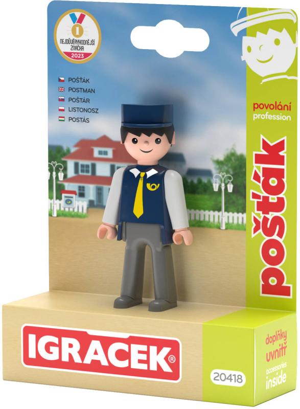 Efko IGRÁČEK Pošťák povolání set figurka kloubová s doplňky