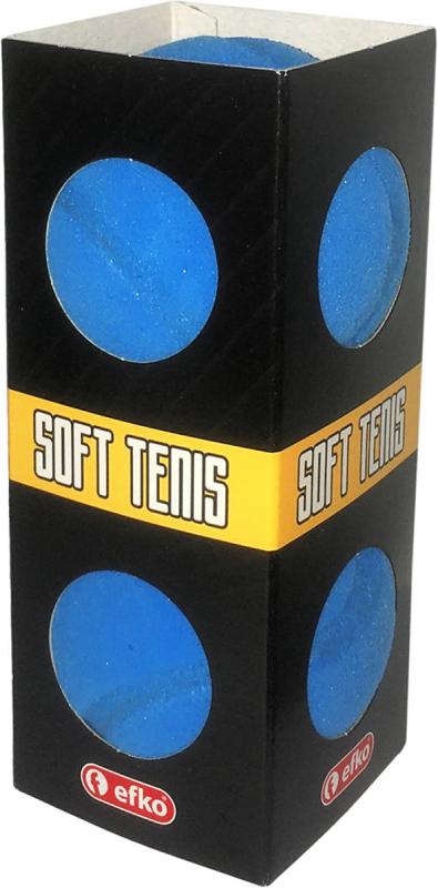 Efko Míčky na soft tenis pěnové modré 7cm molitanové tenisáky set 2ks
