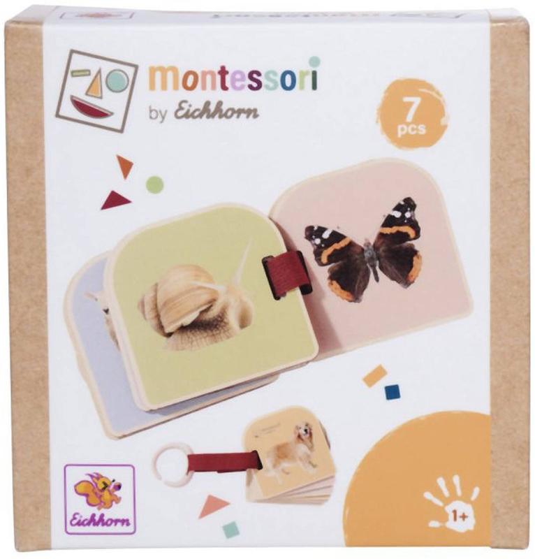 Eichhorn DŘEVO Montessori moje první baby knížka zvířátka
