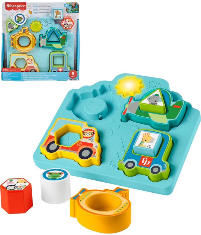 Fisher Price Baby puzzle dopravní prostředky pro miminko Světlo Zvuk