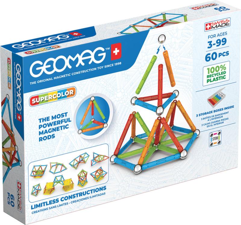GEOMAG Supercolor Panels 60 dílků Eko magnetická (stavebnice)