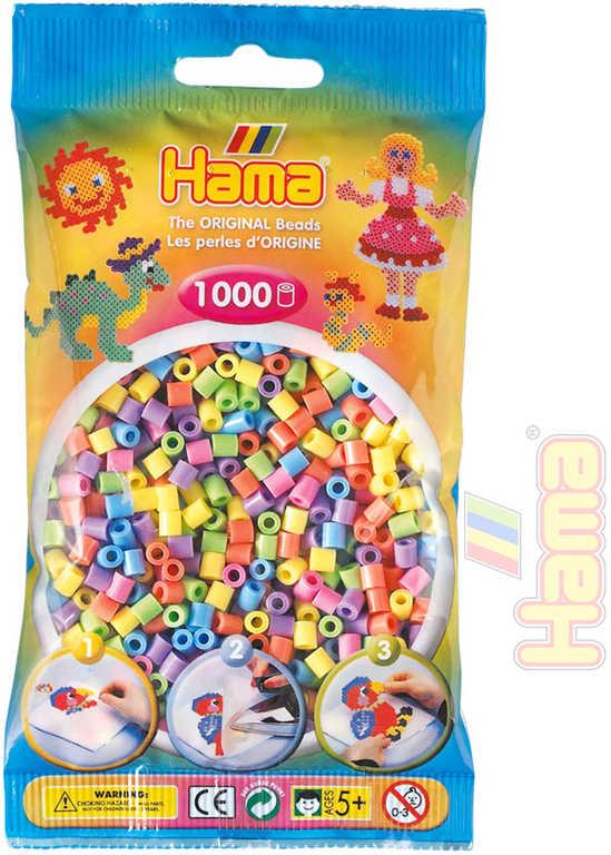 Hama Korálky dětské zažehlovací pastelové set 1000ks v sáčku midi plast