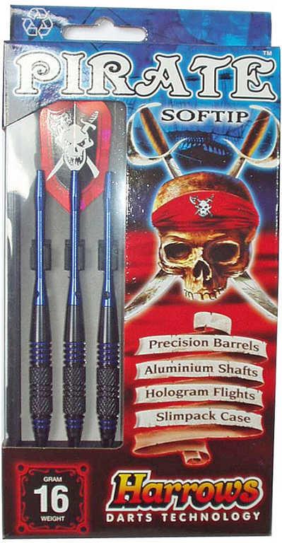 HARROWS Soft Pirate T18 Šipky s plastovým hrotem set 3ks blister