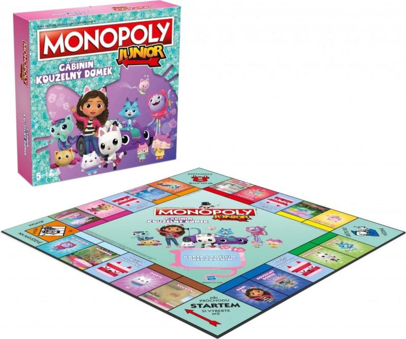 Hasbro Hra MONOPOLY Junior Gabbys Dollhouse (společenská hra)