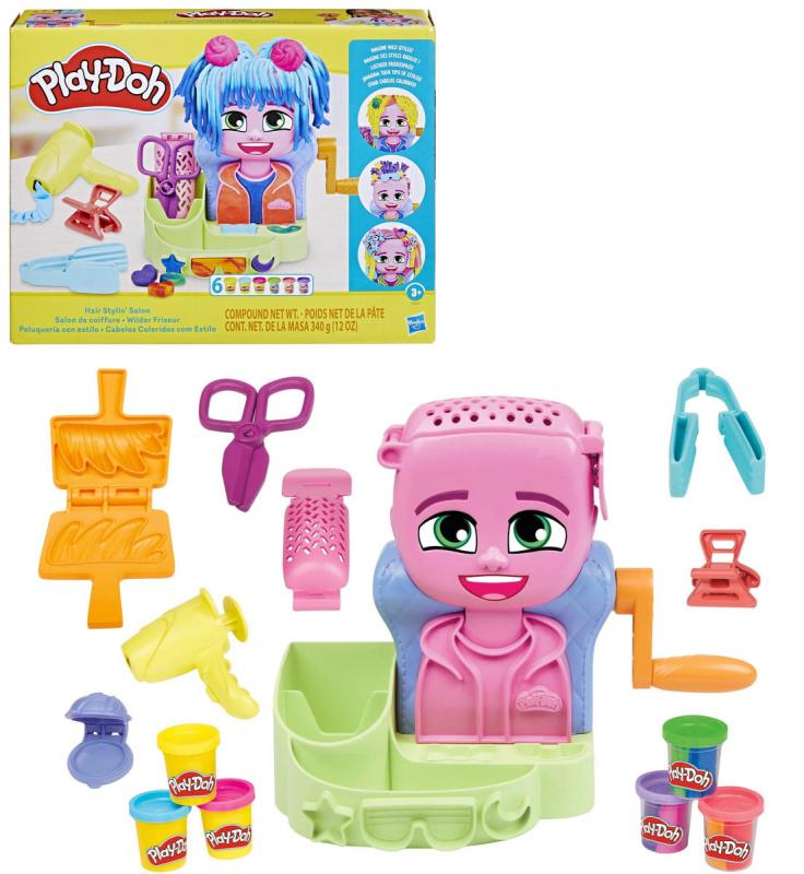 Hasbro PLAY-DOH Kadeřnický salón kreativní set s modelínou a nástroji