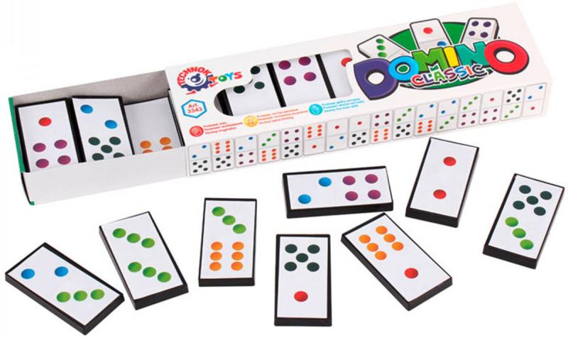 Hra Domino klasické barevné hodnoty (společenská hra)