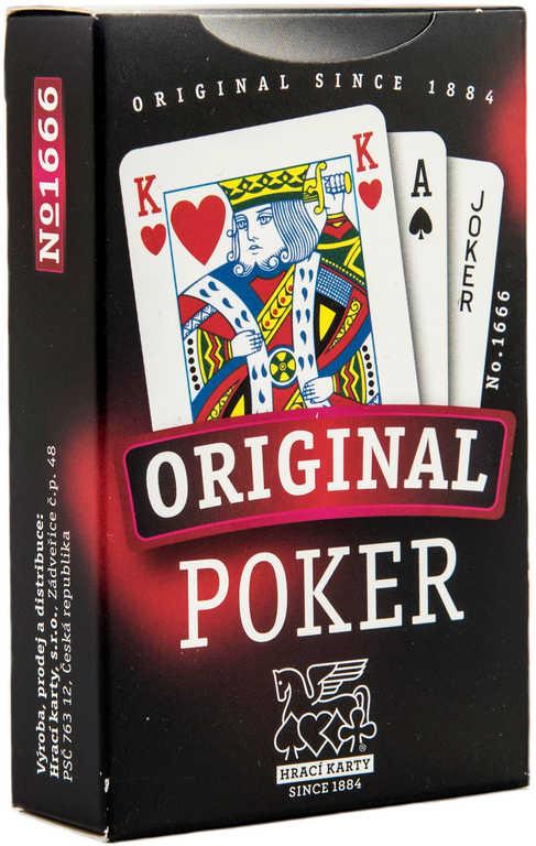 HRA Karty Poker 54 listů papírová krabička (společenská hra)