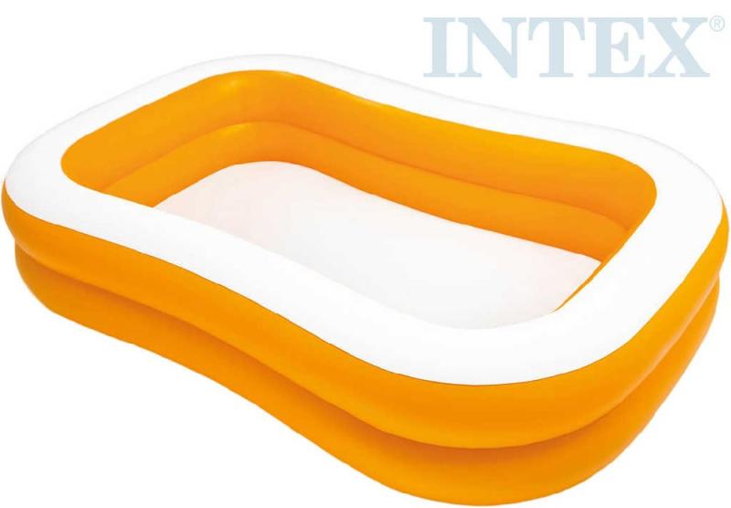 Intex Bazén nafukovací rodinný 229x147cm oranžový na vodu 57181