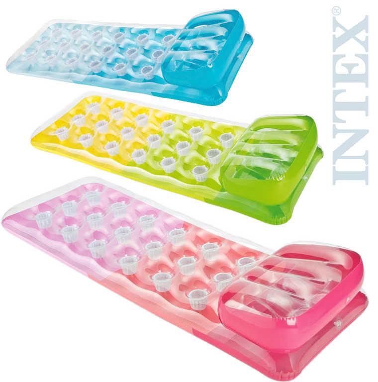 Intex Lehátko 188 x 71cm matrace s 18 otvory do vody 3 barvy
