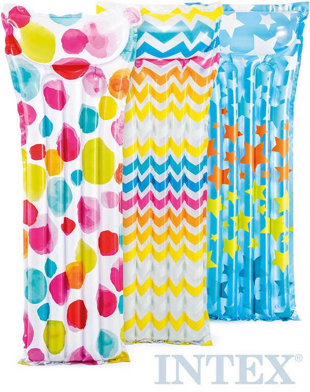 Intex Lehátko nafukovací s potiskem 183 x 69 cm matrace do vody 3 druhy