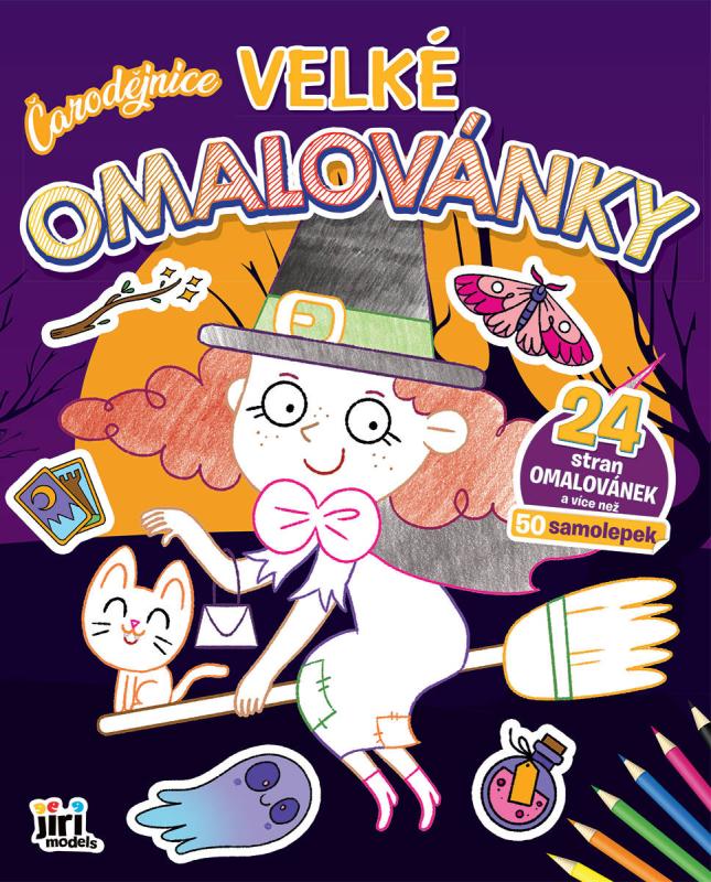 Jiri Models Omalovánky velké se samolepkami Čarodějnice