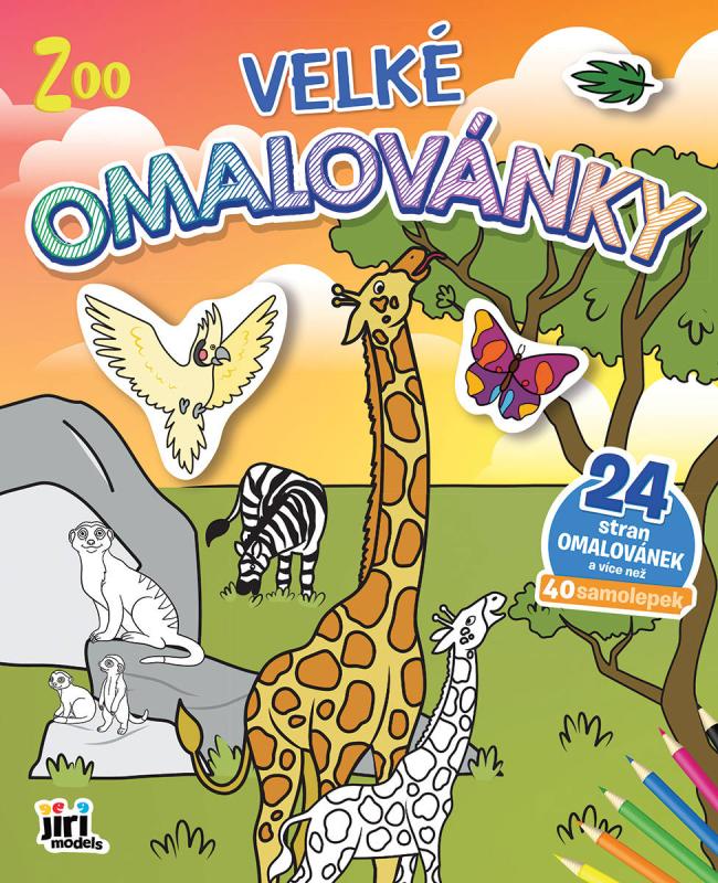 Jiri Models Omalovánky velké se samolepkami Zvířátka ZOO