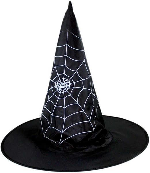 KARNEVAL Klobouk Čaroděj s pavučinou (karnevalový doplněk)