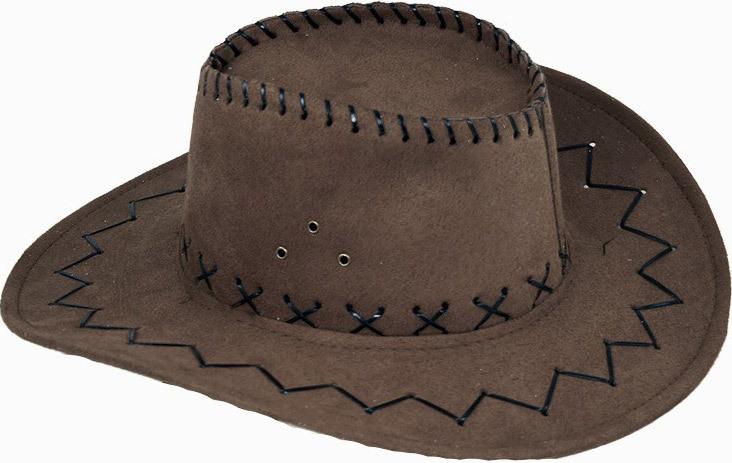 KARNEVAL Klobouk kovbojský dospělý hnědý (karnevalový doplněk)
