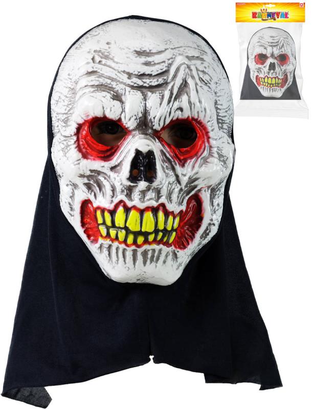 KARNEVAL Maska kostlivec s šátkem (karnevalový doplněk)