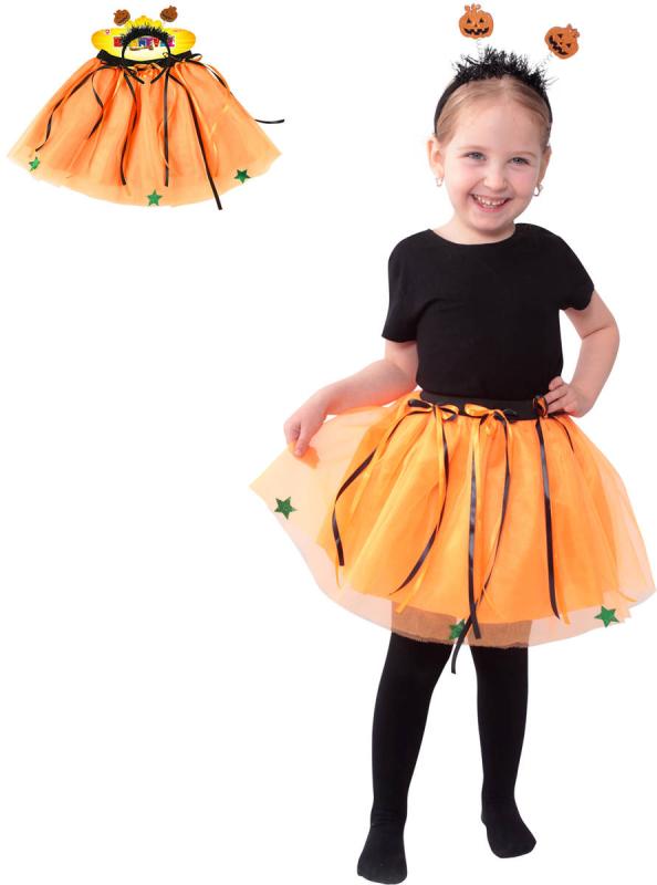 KARNEVAL Šaty Tutu sukně s čelenkou Halloween KOSTÝM