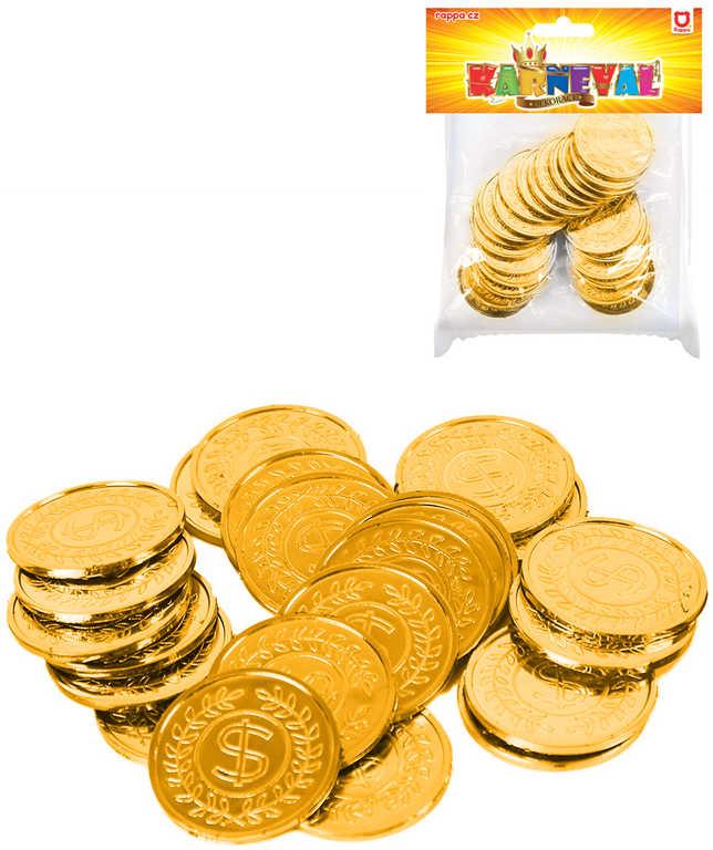 KARNEVAL Zlaté mince zlaťáky set 24ks v sáčku (karnevalový doplněk)